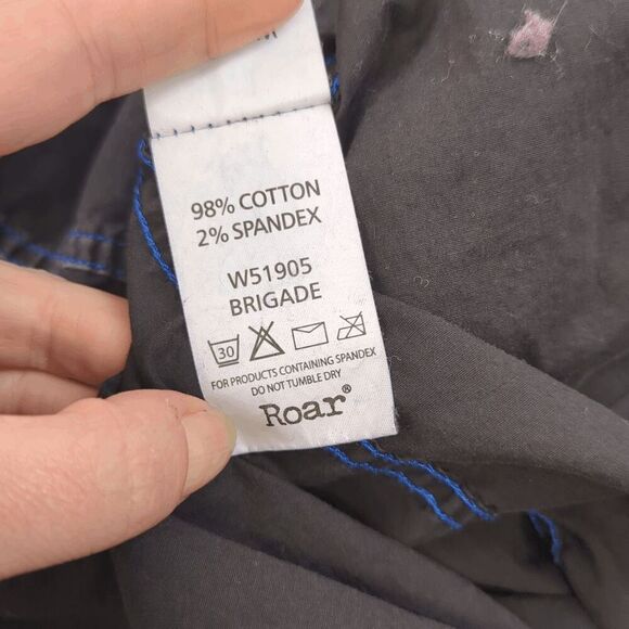 Signature Roar Men's Size XL Black Blue Western Ranch Cowboy Button Down Shirt - Picture 10 of 12